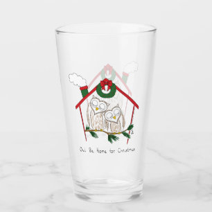 Verre Chouette Noël Mignonne Vacances amusantes