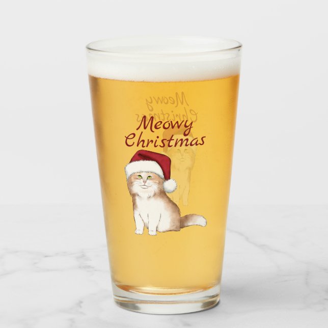 Verre Christmas Cat (Devant (rempli))