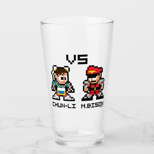 Verre Chun-Li 8 bits VS M.Bison (Devant)