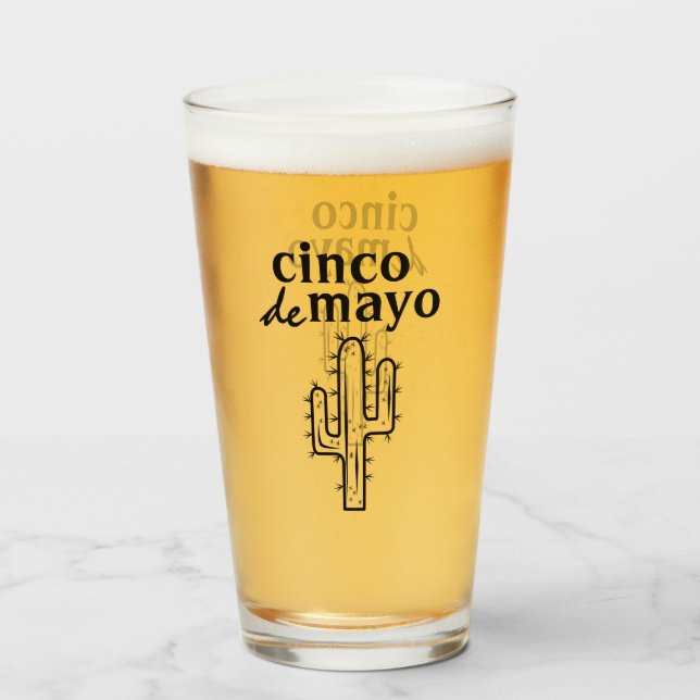 Verre Cinco de Mayo Cactus (Devant (rempli))