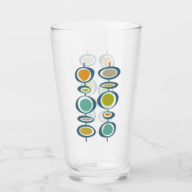 Verre Circles Abstraits rétro amusants des années 1950 m (Devant)
