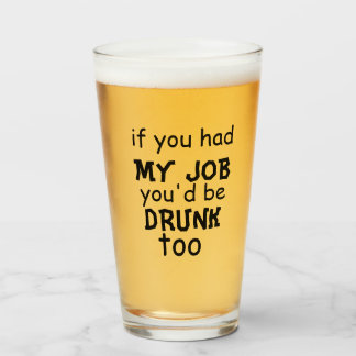 Verre Citation de bière amusante