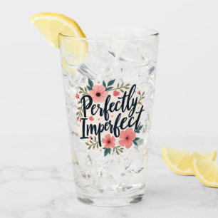 Verre Citation de typographie florale parfaitement impar