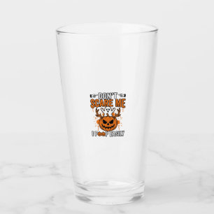 Verre Citation de vecteur de citrouille de fantôme drôle