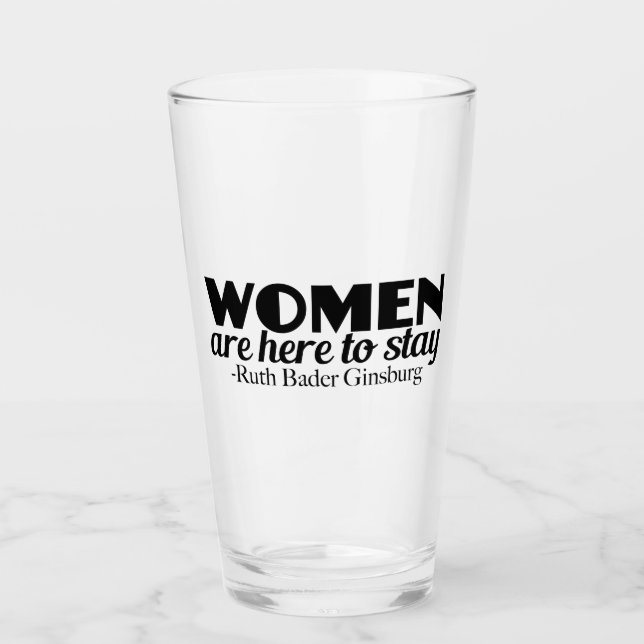 Verre Citation féministe de Ruth Bader Ginsburg sur des (Devant)