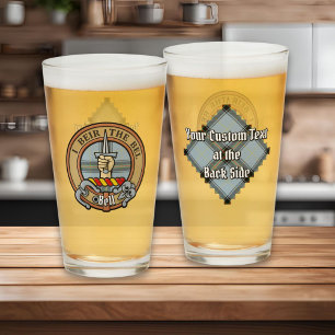 Verre Clan Bell Crest sur Tartan