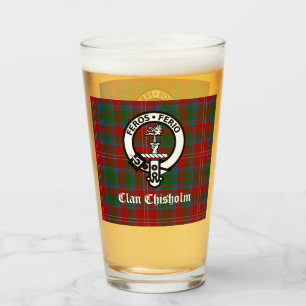 Verre Clan Chisholm Tartan & Crest Badge