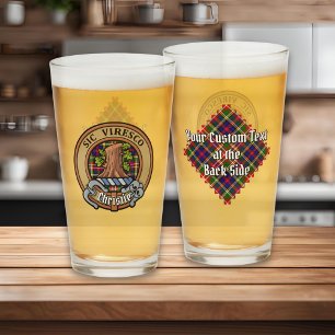 Verre Clan Christie Crête sur Tartan