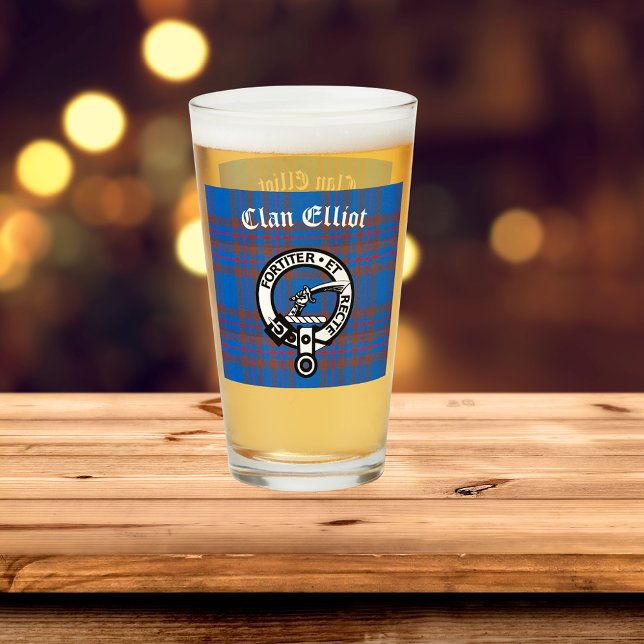 Verre Clan Elliot Crest Badge & Tartan (Créateur téléchargé)