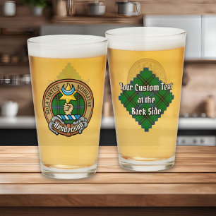 Verre Clan Henderson Crest sur Tartan