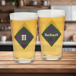 Verre Clan MacDonald Tartan Glass
