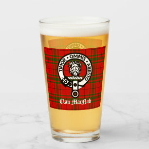 Verre Clan MacNab Crest Badge et Tartan