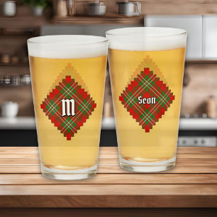 Verre Clan Scott Red Tartan Glass