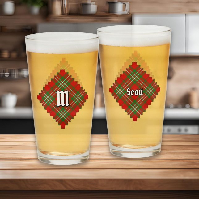 Verre Clan Scott Red Tartan Glass (Créateur téléchargé)