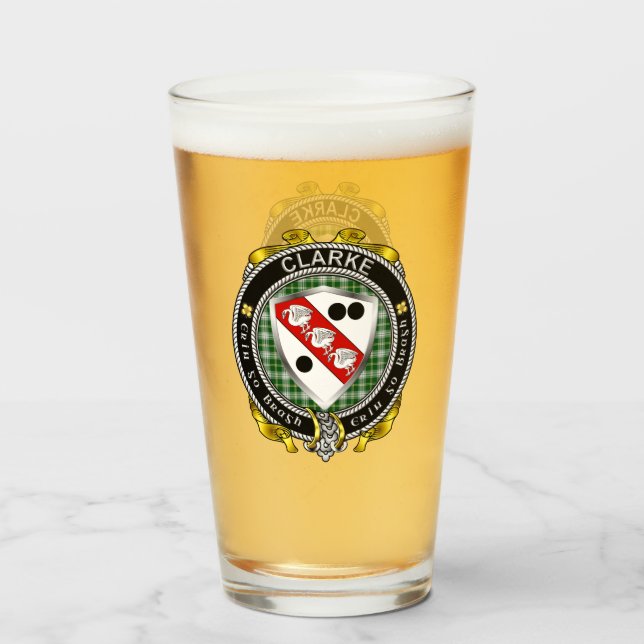 Verre Clarke Irish Beer Glass (Devant (rempli))