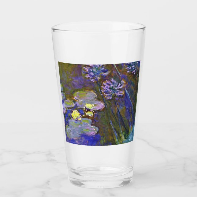 Verre Claude Monet Water Lilies Agapanthus (Devant)