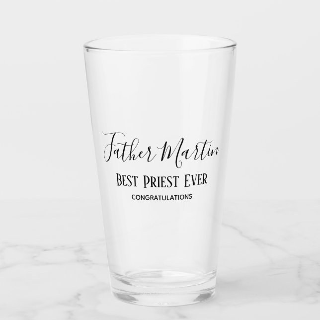 Verre CLERGIE PÂTISSERIE BLANCHE Simple Personnalisée (Devant)