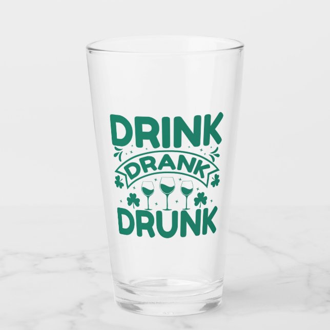 Verre Clovers et citation de la Saint Patrick (Devant)