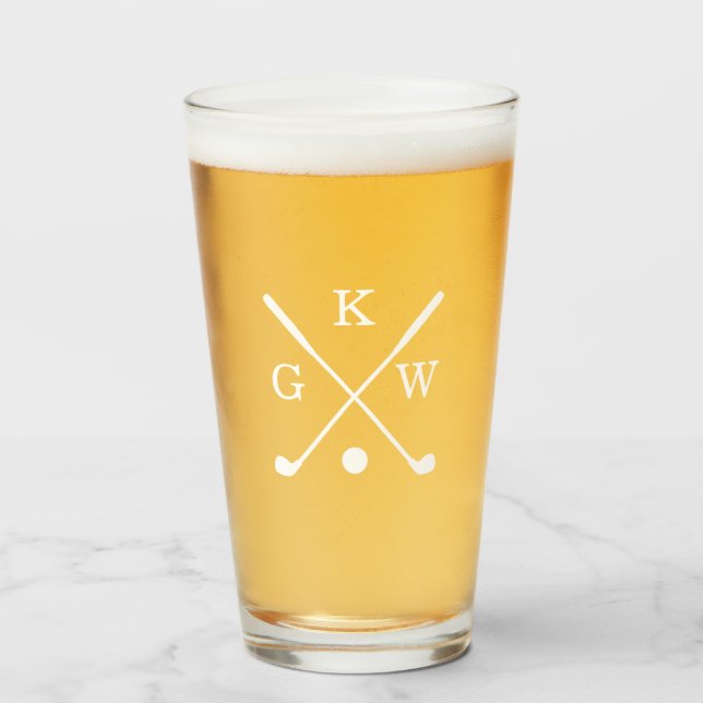Verre Club de golf Monogramme (Devant (rempli))