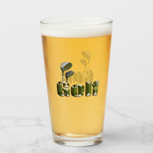 Verre Clubs De Golf Avec Parcours De Golf,