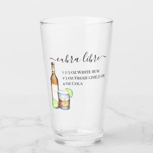 Verre Cocktail Aquarelle Recette Boissons Mixtes Rhum