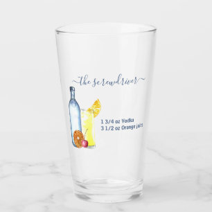 Verre Cocktail Aquarelle Recette Boissons Mixtes Vodka