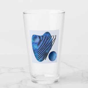 Verre Coeur bleu