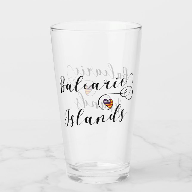 Verre Coeur Drapeau des Baléares, Baléares (Dos)