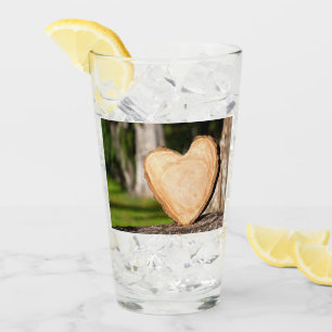 Verre coeur en bois