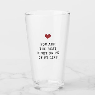 Verre Coeur rouge mignon application de datation Valenti