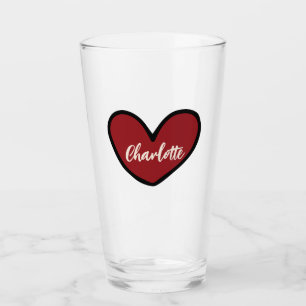 Verre Coeur sucré élégant Cadeaux personnalisés modèle