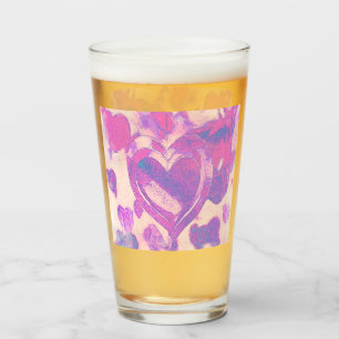 Verre Coeurs aquarelle