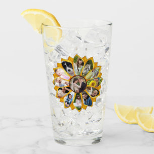 Verre Collage de photos familiales Tournesol 13 Photos F