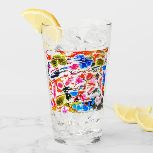 Verre coloré en verre à boire (Devant glace)