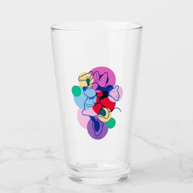 Verre Colorful Minnie Mouse Modern Pop Art (Devant)