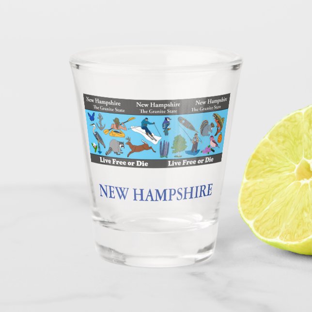 Verre commémoratif de l'État du New Hampshire (Devant)