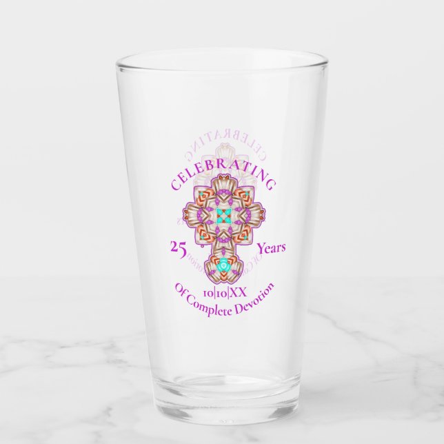 Verre Commémoration du 25e anniversaire de l'Ordination  (Devant)