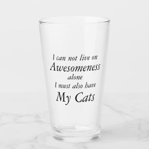 Verre Compréhension et mes chats Drôle