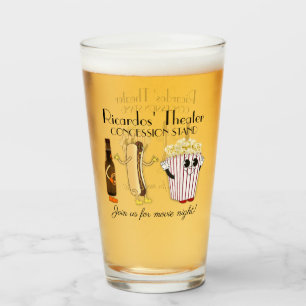 Verre Comptoir de cinéma Chien chaud Popcorn Pint