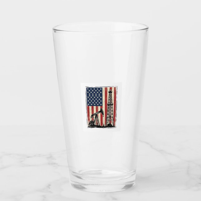 Verre Conception de chemise vectorielle du drapeau améri (Devant)