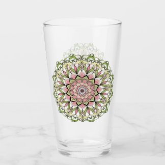 Verre Conception de mandala de la fleur de la Coupe de v