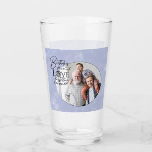 Verre Conception de photo de calligraphie d'anniversaire