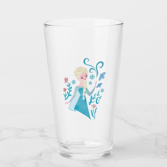 Verre Congelé 2 | Aquarelle Elsa "Let It Go" (Devant)