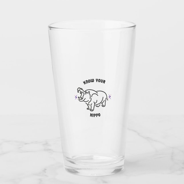 Verre connaître votre hippo (Devant)