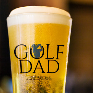 Verre Cool branché "GOLF DAD" Navy Blue Pint
