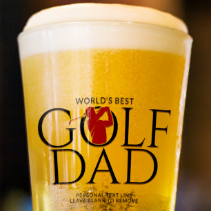 Verre Cool branché "WORLD'S Best GOLF DAD" Red Pint
