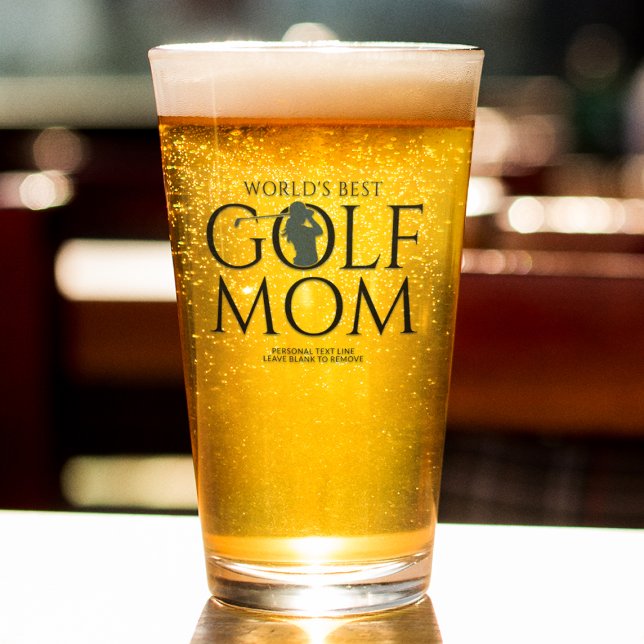 Verre Cool branché "WORLD'S Best GOLF MOM" Navy Blue Pin (Créateur téléchargé)