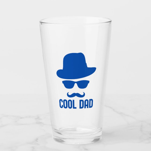 Verre Cool papa | vous pouvez CHANGER LA COULEUR du grap (Devant)