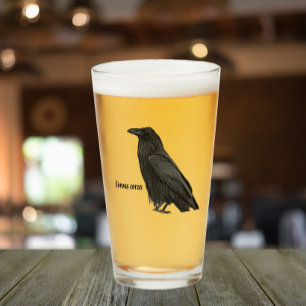 Verre Corbeau noir avec nom scientifique