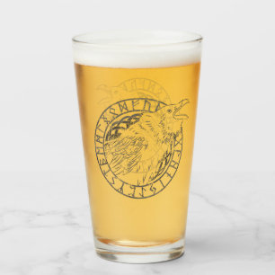 Verre Corbeau Odin Viking Mythologie runes runique